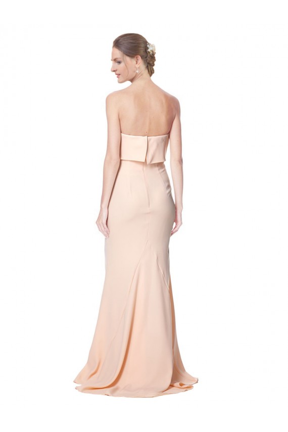 Best Stretch Crepe Long Strapless Mermaid Black Tie Prom Dress Canada