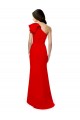 Best Stretch Crepe Long One Shoulder Red Mermaid Prom Dress Canada