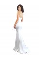 Best Stretch Crepe Low Back Long Sweetheart White Mermaid Prom Dress Canada