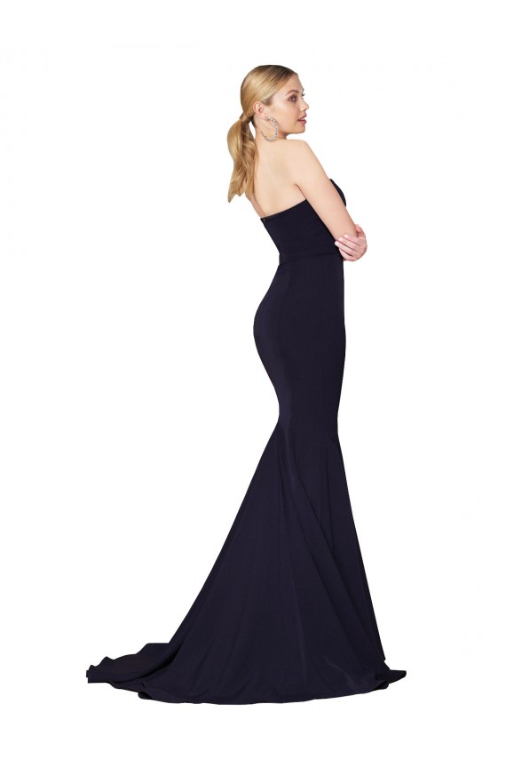 Best Stretch Crepe Sweep Train Sweetheart Mermaid Prom Dress Canada