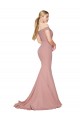Best Stretch Crepe Sweep Train Off the Shoulder Mermaid Prom Dress Canada
