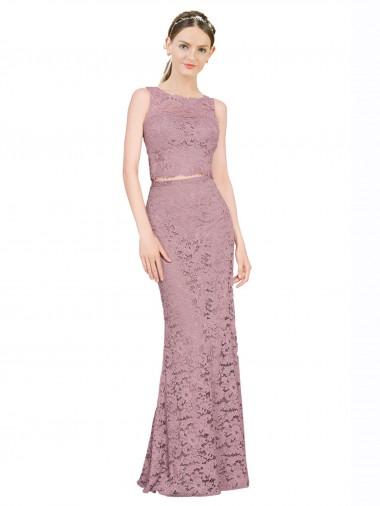 Best Lace Long Illusion Neck Mermaid Prom Dress Canada