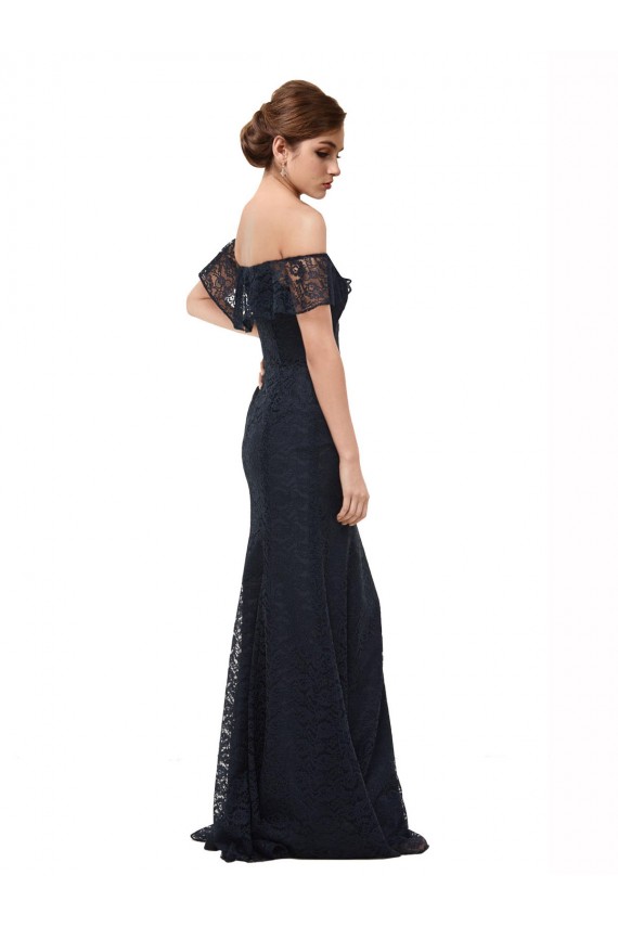 Best Lace Long Off the Shoulder Mermaid Evening Prom Dress Canada