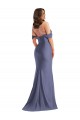 Best Silky Satin Low Back Long Off the Shoulder Mermaid Black Tie Plus Size Prom Dress Canada