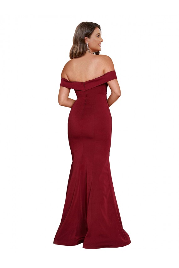 Best Spandex Long Off the Shoulder Mermaid Plus Size Formal Prom Dress Canada