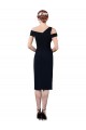 Best Stretch Crepe Cocktail Length Off the Shoulder Mermaid Prom Dress Canada