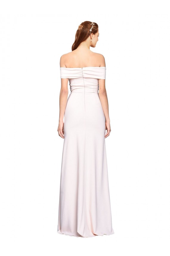 Best Stretch Crepe Long Off the Shoulder White Mermaid Prom Dress Canada