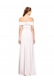 Best Stretch Crepe Long Off the Shoulder White Mermaid Prom Dress Canada