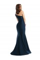 Best Silky Satin Long One Shoulder Light Sky Blue Mermaid Prom Dress Canada