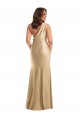 Best Silky Satin Long One Shoulder Soft Gold Mermaid Plus Size Formal Prom Dress Canada