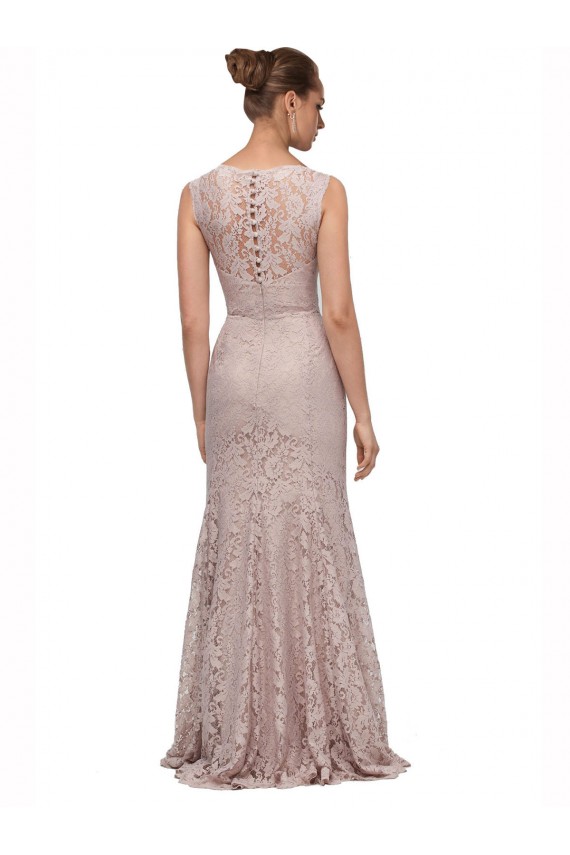 Best Lace Long Scoop Neck Mermaid Evening Prom Dress Canada