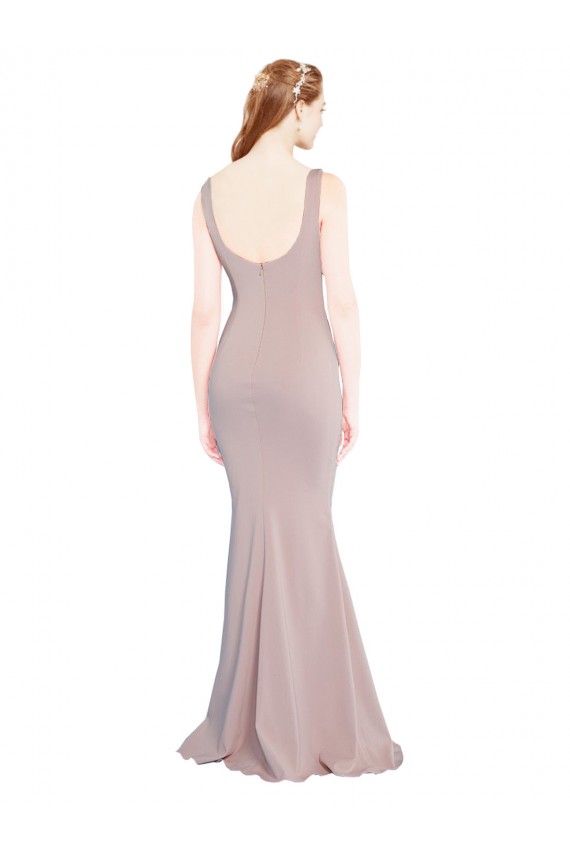 Best Stretch Crepe Long Scoop Neck Mermaid Prom Dress Canada