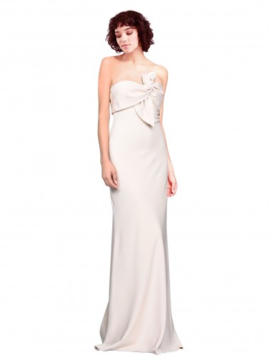 Best Stretch Crepe Long Strapless Mermaid Prom Dress Canada