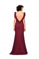 Best Stretch Crepe Long Strapless Burgundy Mermaid Prom Dress Canada