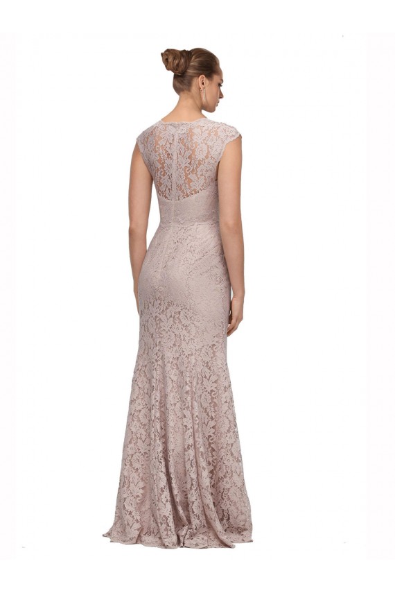 Best Lace Long Sweetheart Cap Sleeves Evening Prom Dress Canada