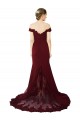 Best Stretch Crepe & Lace V-Back Sweep Train Off the Shoulder Mermaid Prom Dress Canada