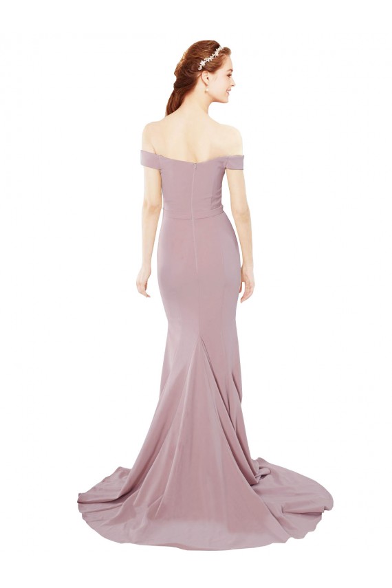 Best Stretch Crepe Sweep Train Sweetheart Mermaid Evening Prom Dress Canada