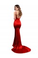 Best Stretch Satin Long Sweetheart Mermaid High Slit Prom Dress Canada