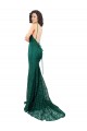 Best Lace Open Back Long V-Neck Mermaid Black Tie Prom Dress Canada