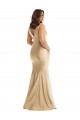 Best Silky Satin V-Back Long V-Neck Mermaid Plus Size Formal Prom Dress Canada