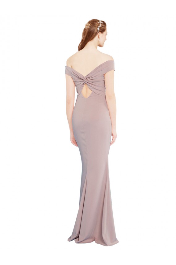 Best Stretch Crepe Long V-Neck Mermaid Prom Dresses Canada