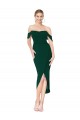 Best Stretch Crepe Knee Length Off the Shoulder Mermaid High Low Prom Dress Canada