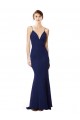 Best Stretch Crepe Open Back Long Spaghetti Straps Mermaid Prom Dress Canada