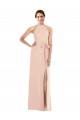 Best Stretch Crepe Criss Cross Back Long Halter Neck Nude Trumpet Prom Dress Canada