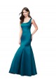 Best Satin Long Bateau Neck Mermaid Prom Dress Canada