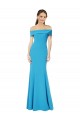 Best Stretch Crepe Long Off the Shoulder Sheath Prom Dresses Canada