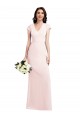 Best Stretch Crepe Long V-Neck A-Line Prom Dresses Canada