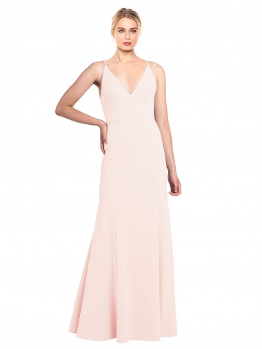Best Stretch Crepe Long High Neck A-Line Evening Prom Dress Canada