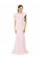 Best Stretch Crepe V-Back Sweep Train Jewel Neck Mermaid Sheath Black Tie Prom Dress Canada
