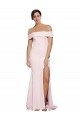 Best Stretch Crepe Sweep Train Square Neck Sheath Prom Dresses Canada