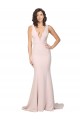 Best Stretch Crepe V-Back Sweep Train V-Neck Sheath Black Tie Prom Dress Canada