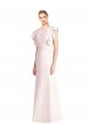 Best Stretch Crepe Open Back Long Bateau Neck Pink Trumpet Prom Dress Canada