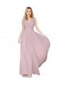 Best Soft Chiffon V-Back Long V-Neck Primrose A-Line Prom Dress Canada