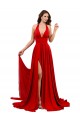 Best Spandex Criss Cross Open Back Long Halter Neck A-Line Prom Dress Canada