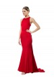 Best Stretch Crepe Open Back Long Halter Neck Mermaid Formal Evening Gown Canada