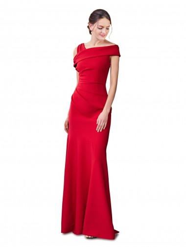 Best Stretch Crepe Long Mermaid Prom Dress Canada