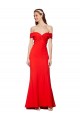 Best Stretch Crepe Long Off the Shoulder Red Mermaid Prom Dress Canada
