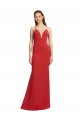 Best Stretch Crepe Long V-Neck Mermaid Evening Prom Dress Canada