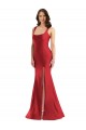 Best Silky Satin Long Square Neck Mermaid Plus Size Formal Prom Dress Canada