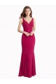 Best Soft Chiffon V-Back Long V-Neck Mermaid Prom Dress Canada