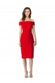 Best Stretch Crepe Cocktail Length Off the Shoulder Sheath Prom Dress Canada
