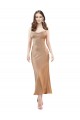 Best Silky Satin Low Back Midi Length Cowl Neck Sheath Prom Dress Canada