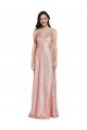 Best Sequin Low Back Long V-Neck Sheath Prom Dress Canada