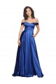 Best Stretch Satin Sweep Train Off the Shoulder A-Line Prom Dress Canada