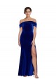 Best Stretch Velvet Long Off the Shoulder Mermaid Prom Dress Canada
