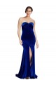 Best Stretch Velvet Low Back Sweep Train Sweetheart Mermaid Prom Dress Canada